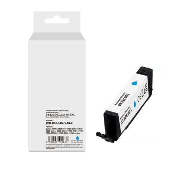 Canon CLI-571C XL Inktcartridge cyaan Eeko Print (huismerk)