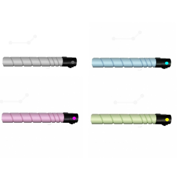 Konica Minolta TN-328 (1 x zwart, 1 x cyaan, 1 x magenta, 1 x geel) voordeelset Eeko Print (huismerk)